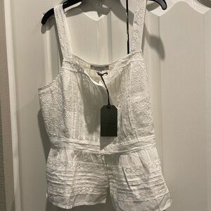 Brand new all saints white tank top - never been worn, tags on - size M